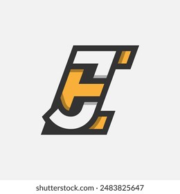 Initial Letter EJ or JE Logo, Monogram Logo letter E with J combination, design logo template element, vector illustration