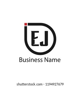 Initial Letter EJ Logo Template Design