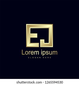 Initial Letter EJ Logo Template Vector Design