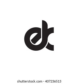 initial letter ek linked circle lowercase monogram logo black