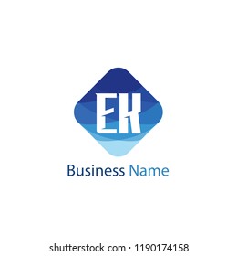 Initial Letter EK Logo Template Design