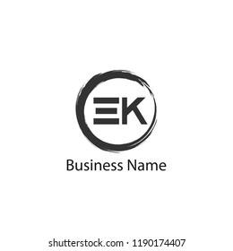 Initial Letter EK Logo Template Design