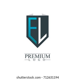 Initial Letter EL Company Design Logo Template