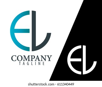 Initial Letter EL FL With Linked Circle Logo