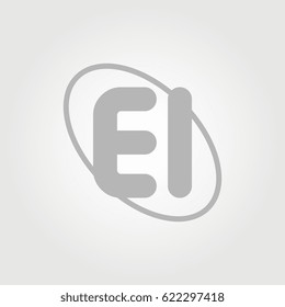 initial letter el logo on white background