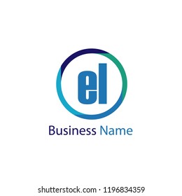Initial Letter EL Logo Template Design