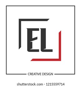 Initial Letter EL Logo Template Design
