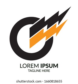 Logo für den ersten Buchstaben des elektrischen Logos, gut für das Geschäft mit Elektrogeräten, auch Logo für den Fitnessraum