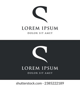Initial letter element abstract logo design with geometry. Modern, minimalist and luxury artistic symbol.