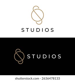 Initial letter element abstract logo design with geometry. Modern, minimalist and luxury artistic symbol.