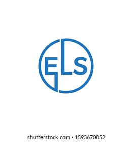 Initial letter ELS vector logo with circle shape