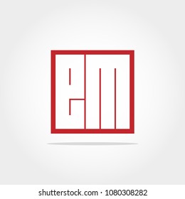 Initial Letter EM Logo Design