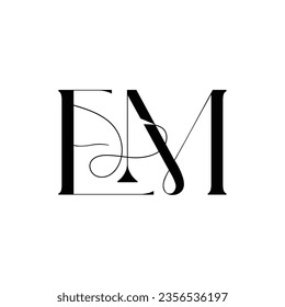 Ursprüngliche Buchstaben EM Logo Design kreative moderne Symbol-Symbol-Monogramm