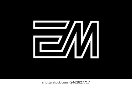 Initial Letter EM Logo Design. EM Logo Design. Creative And Modern EM logo.