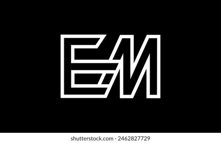 Initial Letter EM Logo Design. EM Logo Design. Creative And Modern EM logo.