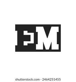 Initial Letter EM Logo Design Template. EM Logo