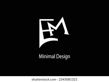 Initial Letter EM logo icon design template elements Stock Vector Image Art