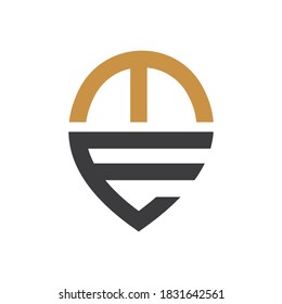 Initial letter em logo or me logo vector design template