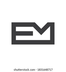 Initial letter em logo or me logo vector design templates