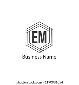 Initial Letter EM Logo Template Design