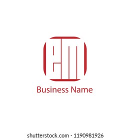 Initial Letter EM Logo Template Design