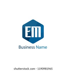 Initial Letter EM Logo Template Design