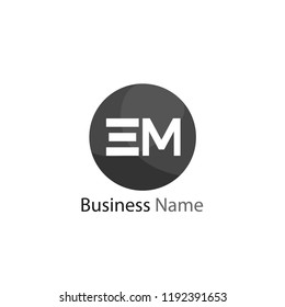 Initial Letter EM Logo Template Design