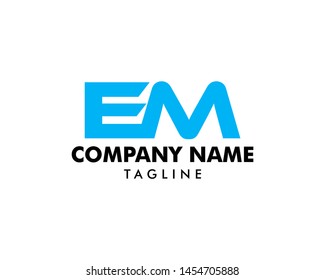 Initial Letter EM Logo Template Design