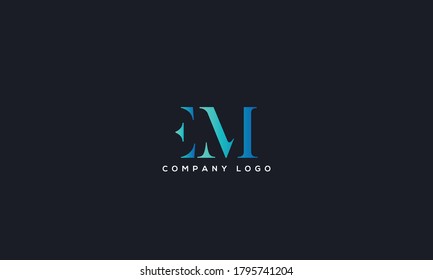 Initial Letter EM or ME Logo Design vector Template. Creative Abstract  EM Logo Design Vector Illustration