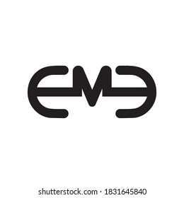 initial letter em or me logo vector design