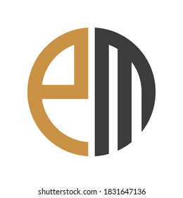 Initial letter em or me logo vector design templates