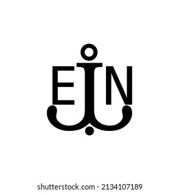 Initial letter EN anchor simple logo.