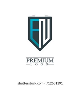 Initial Letter EN Company Design Logo Template