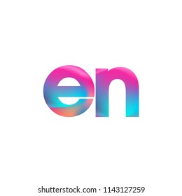 Initial Letter EN Logo Lowercase colorful design, Modern and Simple Logo Design.
