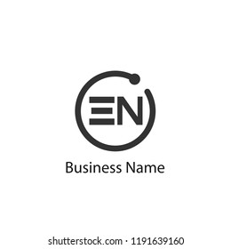 Initial Letter EN Logo Template Design