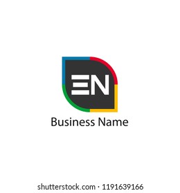 Initial Letter EN Logo Template Design