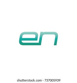 initial letter en thin logo design