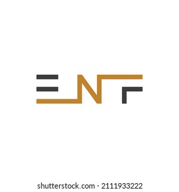 Initial letter ENF, monogram, product, logo template, vector illustration, business, sign, creative alphabet, logo maker, E, N, F