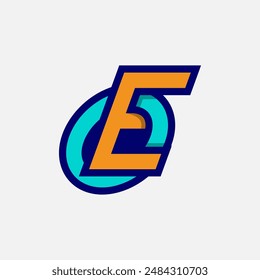 Initial Letter EO or OE Logo, Monogram Logo letter E with O combination, design logo template element, vector illustration