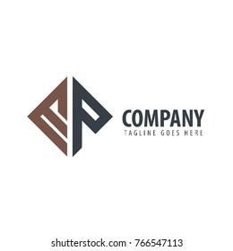 Initial Letter EP Design Logo