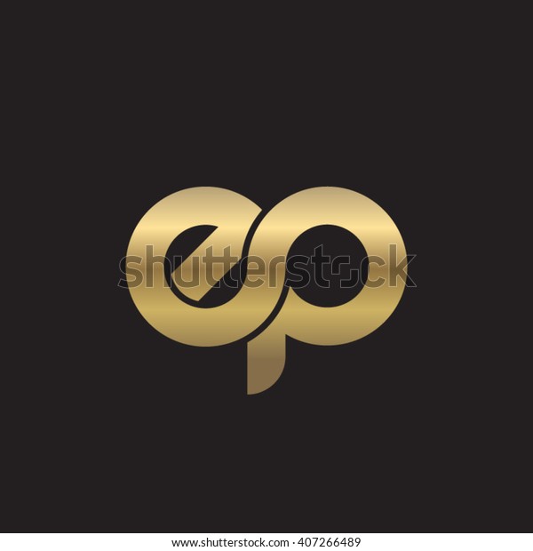initial letter ep linked circle lowercase logo\
gold black background