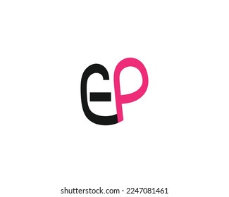 Initial Letter EP Logo Design Vector Template