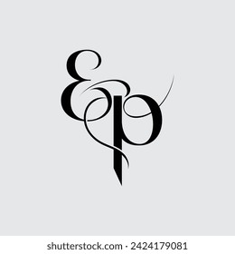 Initial letter ep logo design creative modern symbol icon monogram
