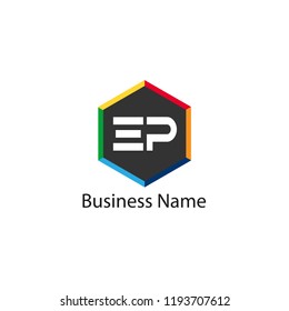 Initial Letter EP Logo Template Design