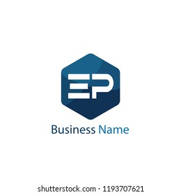 Initial Letter EP Logo Template Design