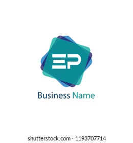 Initial Letter EP Logo Template Design