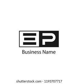 Initial Letter EP Logo Template Design