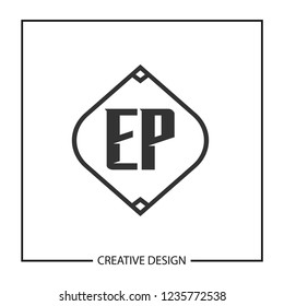 Initial Letter EP Logo Template Design
