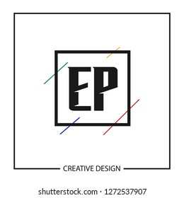 Initial Letter EP Logo Template Design