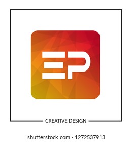Initial Letter EP Logo Template Design